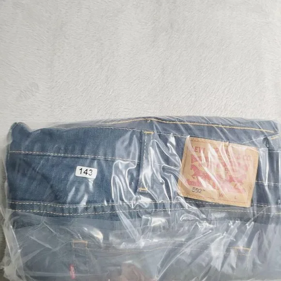 Levi's 502 Jeans Mens 48x32 Blue Wash Tapered Zip Fly Stretch Denim Big & Tall - Picture 13 of 13